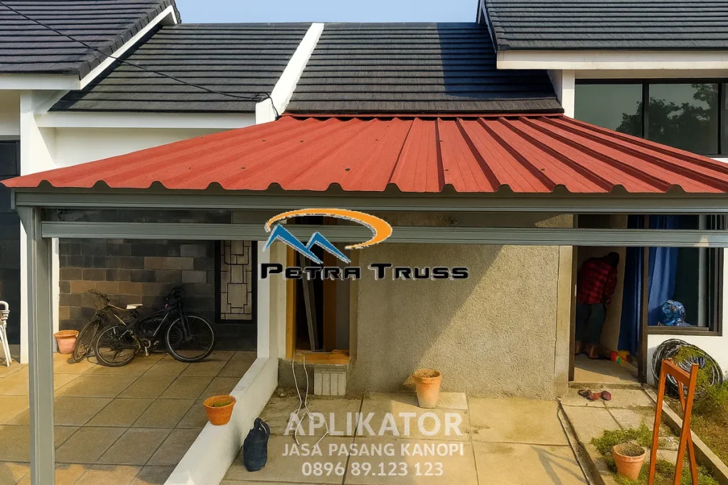 kanopi baja ringan atap spandek pancoran mas depok