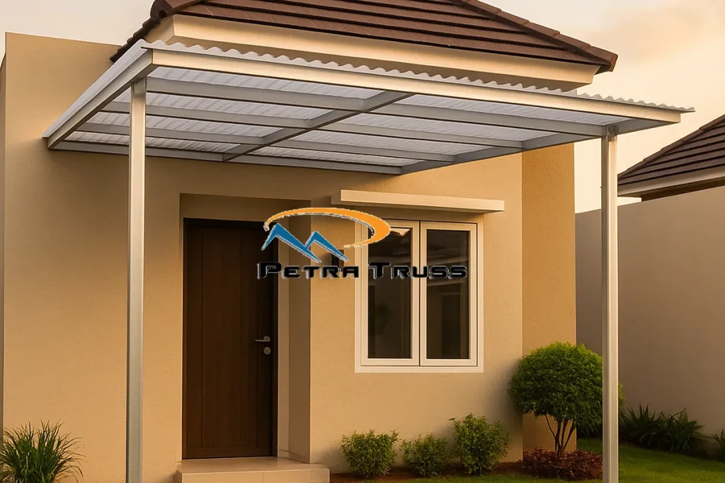 Kanopi baja ringan modern untuk rumah di Jakarta