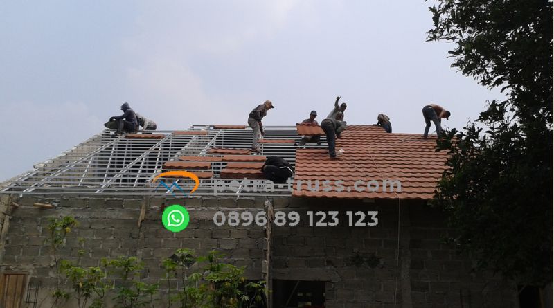 Tukang pasang atap kanopi baja ringan berpengalaman jakarta bogor depok tangerang bekasi murah petra truss