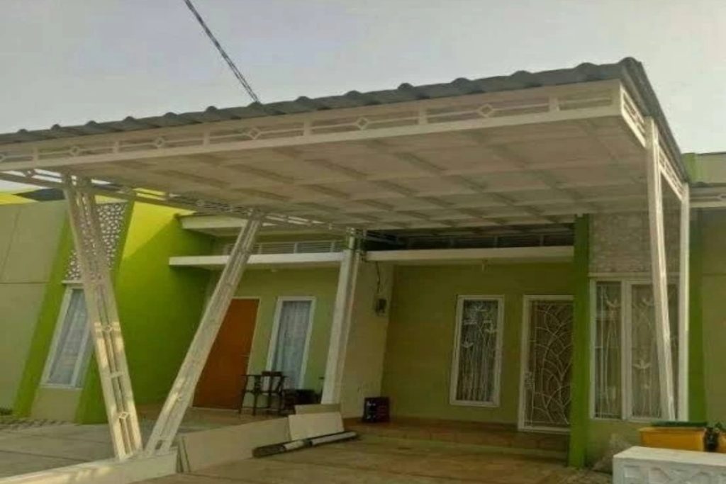 Kanopi besi minimalis atap spandek Tangerang Selatan