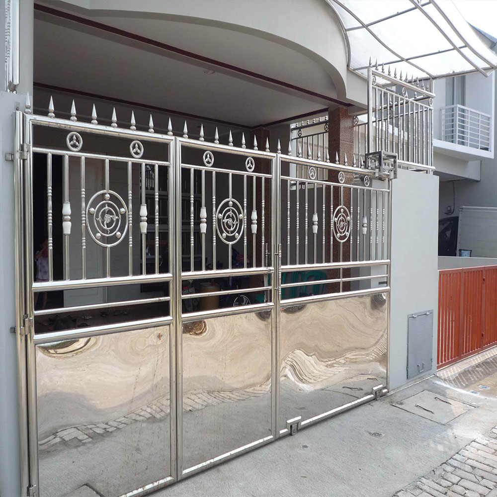 harga pasang pintu pagar stainless per meter jakarta bogor depok tangerang bekasi