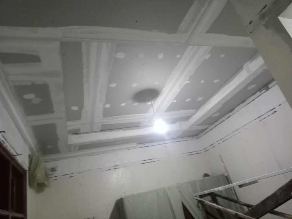 borongan pasang plafon gypsum renovasi rumah
