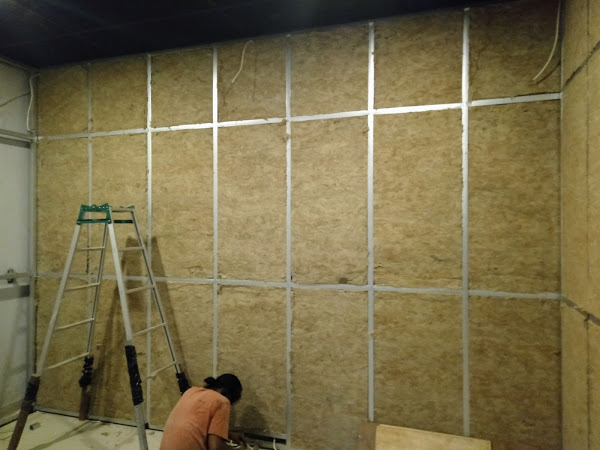 partisi gypsum peredam suara glasswool rockwool