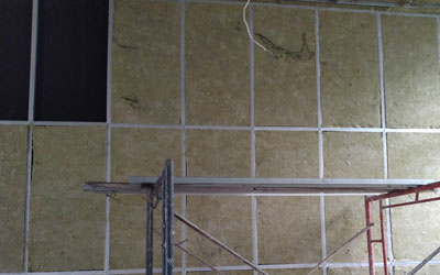 partisi gypsum rangka baja ringan double layer