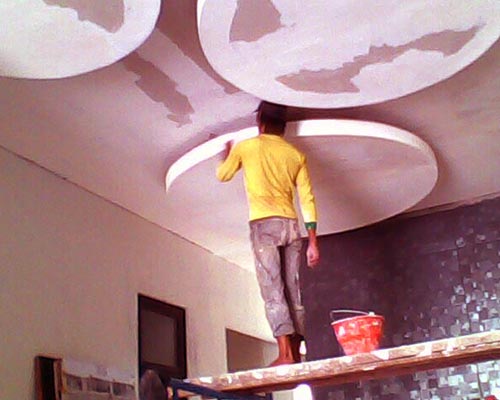 jasa tukang plafon gypsum profesional Petra Truss