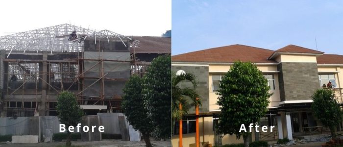 Pasang baja ringan genteng metal bpk Ali di Bogor Selatan (Bogor)