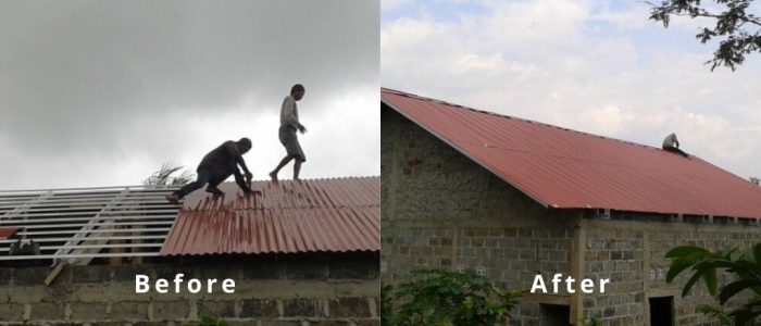 pasang baja ringan atap spandek merah bpkHaris di Serpong (Tangerang Selatan)