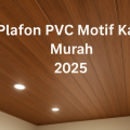 Desain plafon PVC motif kayu
