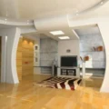 partisi gypsum lengkung dan desain estetik modern